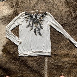 White long sleeve, peephole back, small